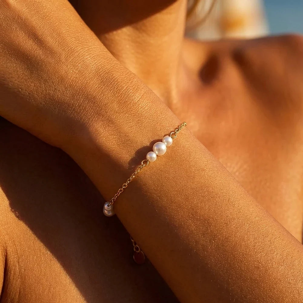 Agate Pearl Bracelet