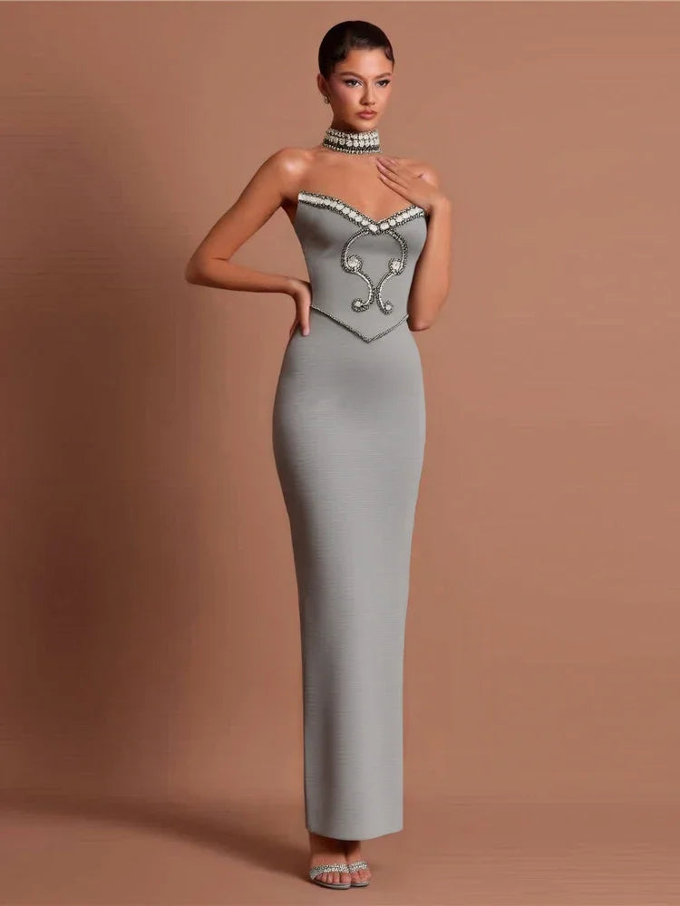 Cobalt Bandage Maxi Dress