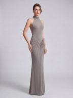 Lavender Beaded Maxi Dress