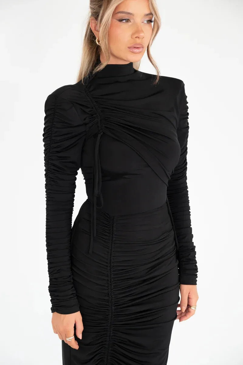 Mila Ruched Maxi Dress