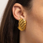 Nude Ribbed Studs