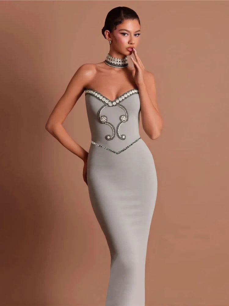 Cobalt Bandage Maxi Dress