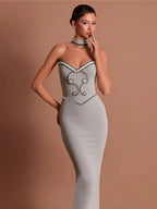 Cobalt Bandage Maxi Dress