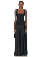 Indigo Two-Tone Maxi Dress