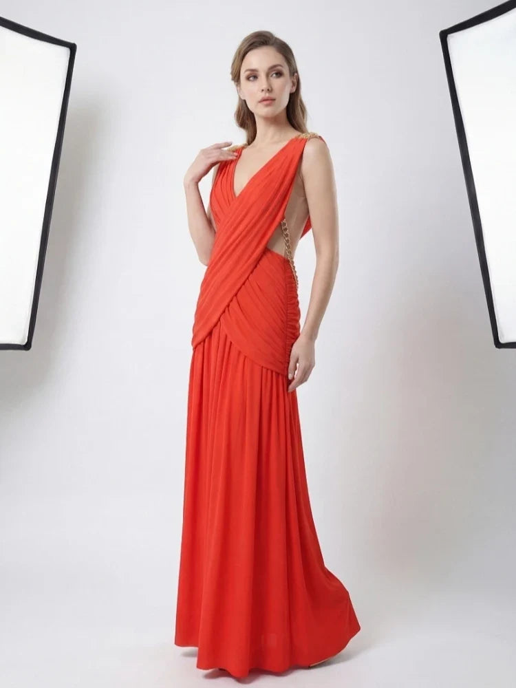 Horizon Chain Maxi Dress