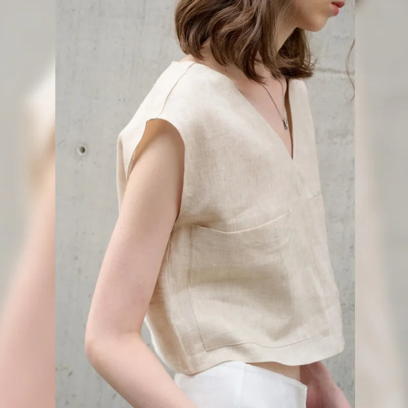 Topaz Linen Tank