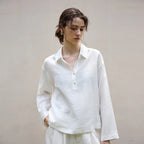 Sapphire Linen Blouse