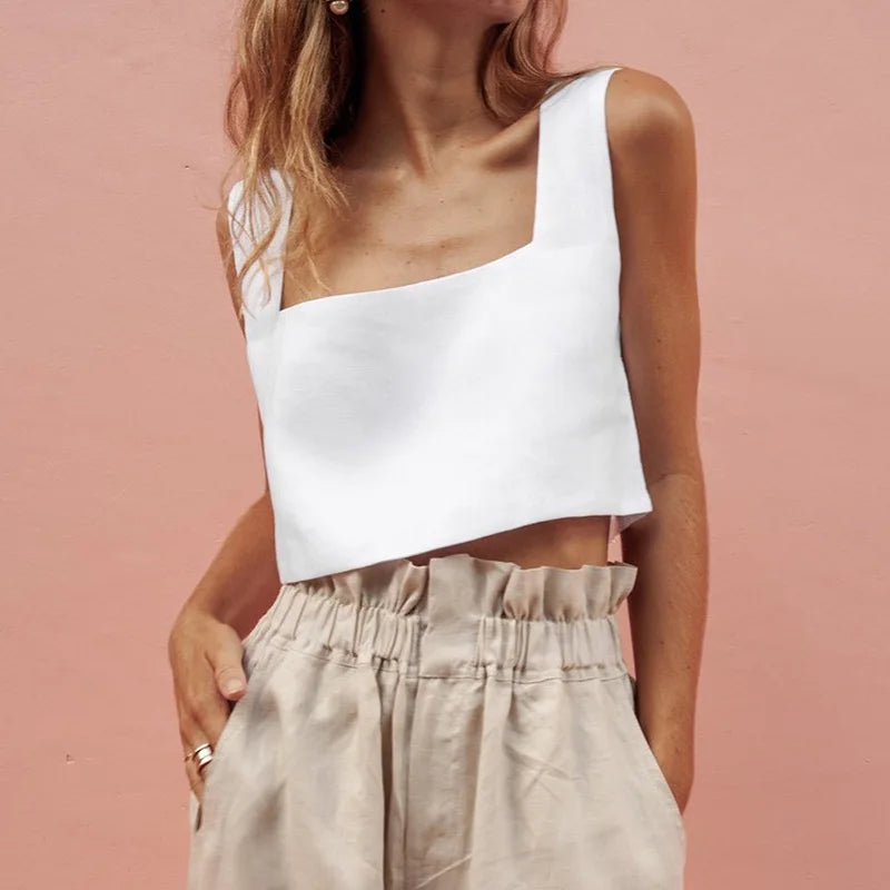Garnet Square-Neck Top