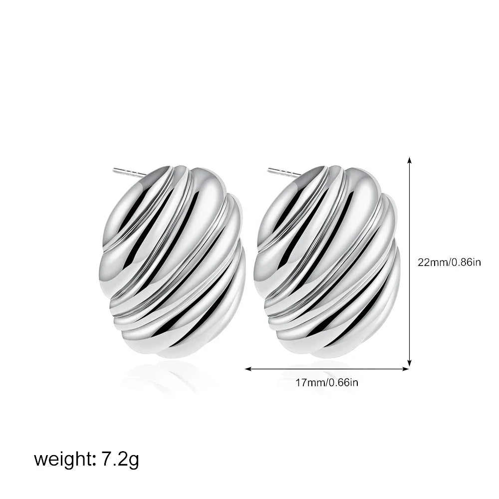 Nude Ribbed Studs