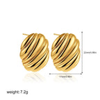 Nude Ribbed Studs
