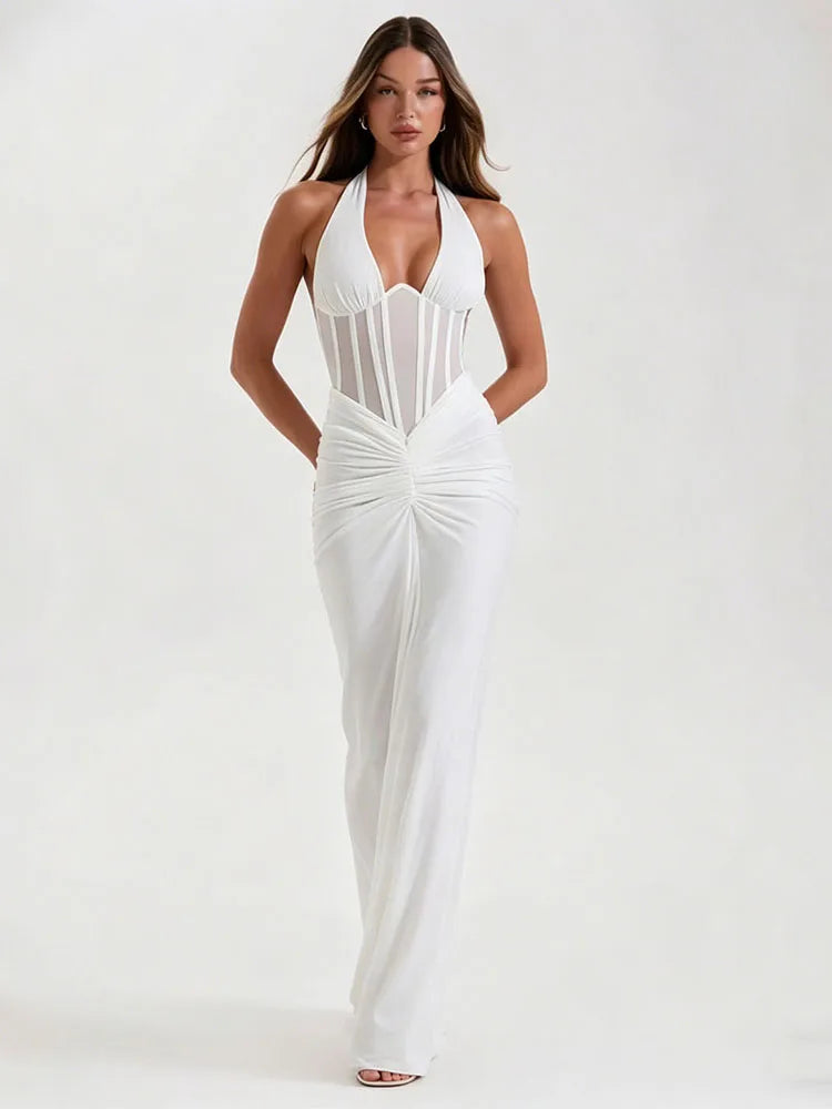 Forest Mesh Maxi Dress