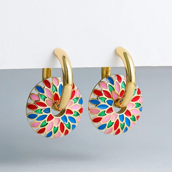 Cream Enamel Hoops