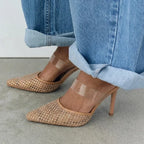 Noir Sequin Mules