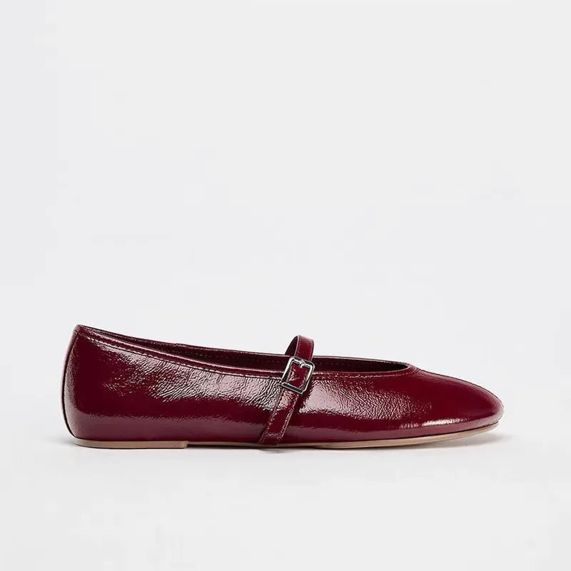 Crescent Mary Jane Flats