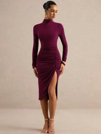Selene Ruched Midi Dress