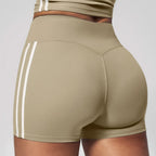 Wine Striped Sport Shorts