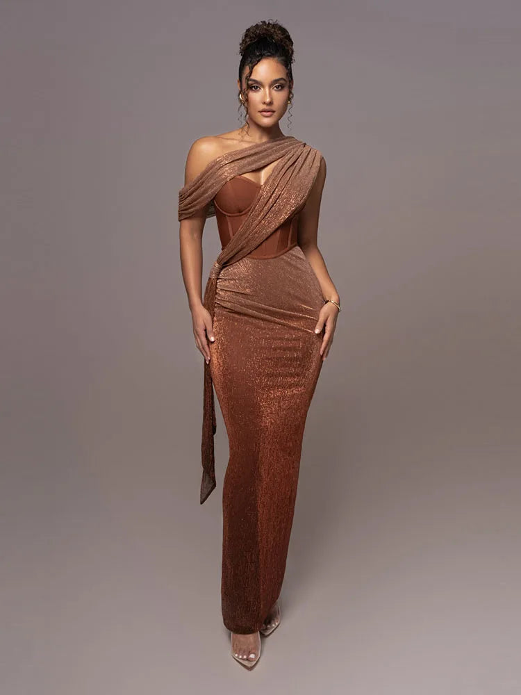 Kaia Draped Maxi Dress