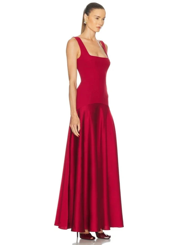 Indigo Two-Tone Maxi Dress