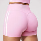 Wine Striped Sport Shorts