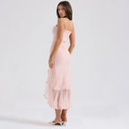 Elise Ruffle Midi Dress