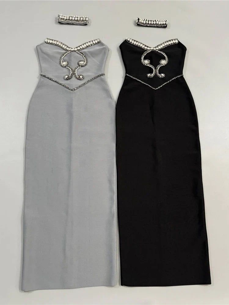 Cobalt Bandage Maxi Dress