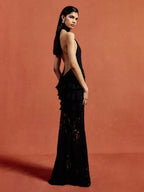 Ebony Lace Maxi Dress