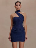 Royal Beaded Mini Dress