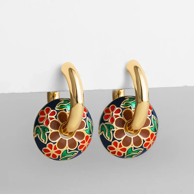Cream Enamel Hoops