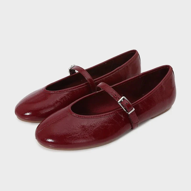 Crescent Mary Jane Flats