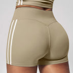 Wine Striped Sport Shorts