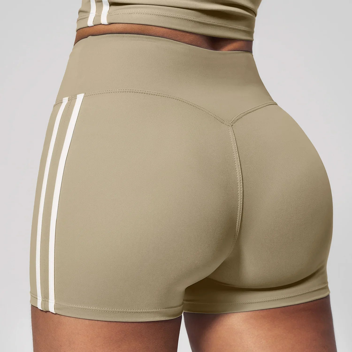 Wine Striped Sport Shorts