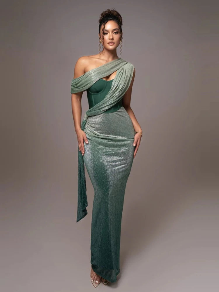 Kaia Draped Maxi Dress