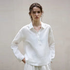 Sapphire Linen Blouse
