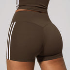 Wine Striped Sport Shorts