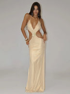 Shine Halter Maxi Dress