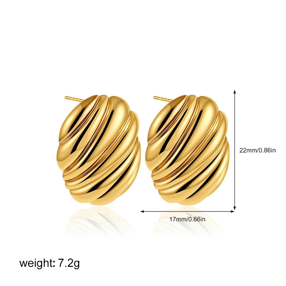 Nude Ribbed Studs