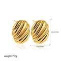 Nude Ribbed Studs