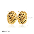 Nude Ribbed Studs
