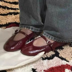 Crescent Mary Jane Flats