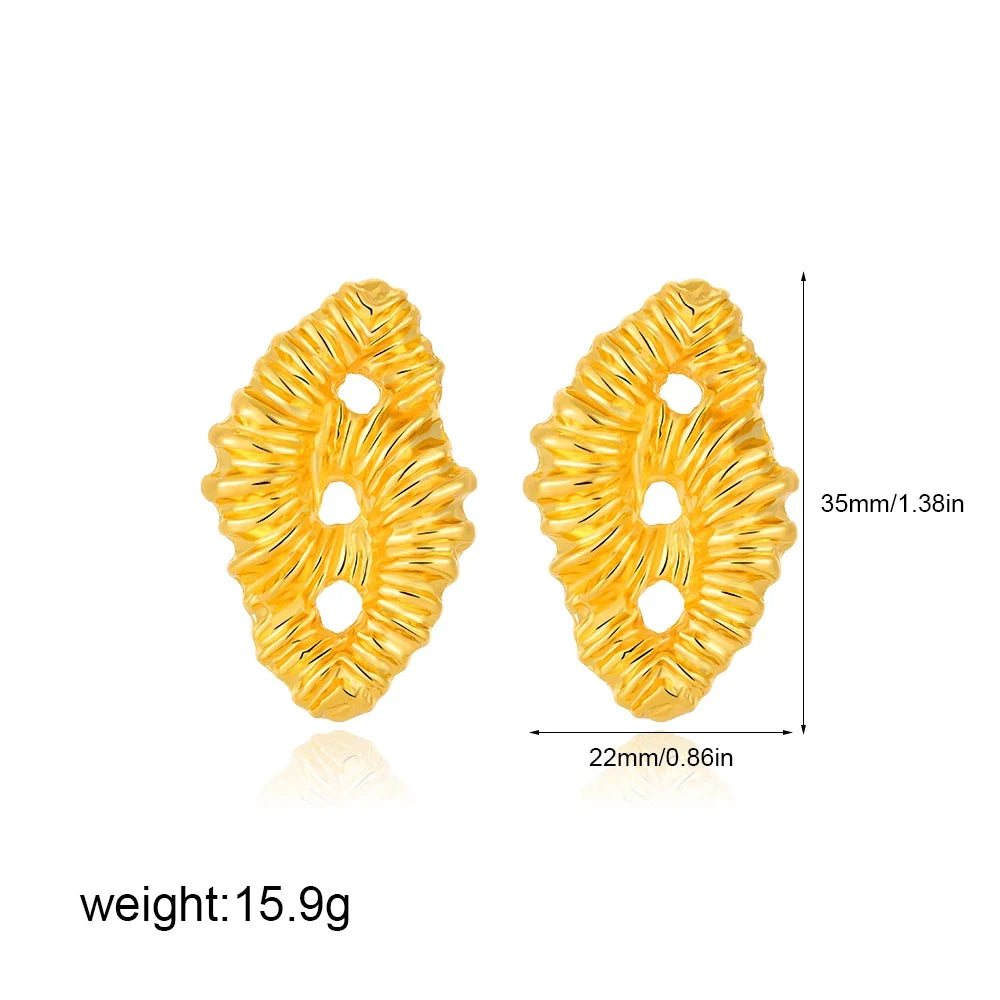 Silver Textured Hoops