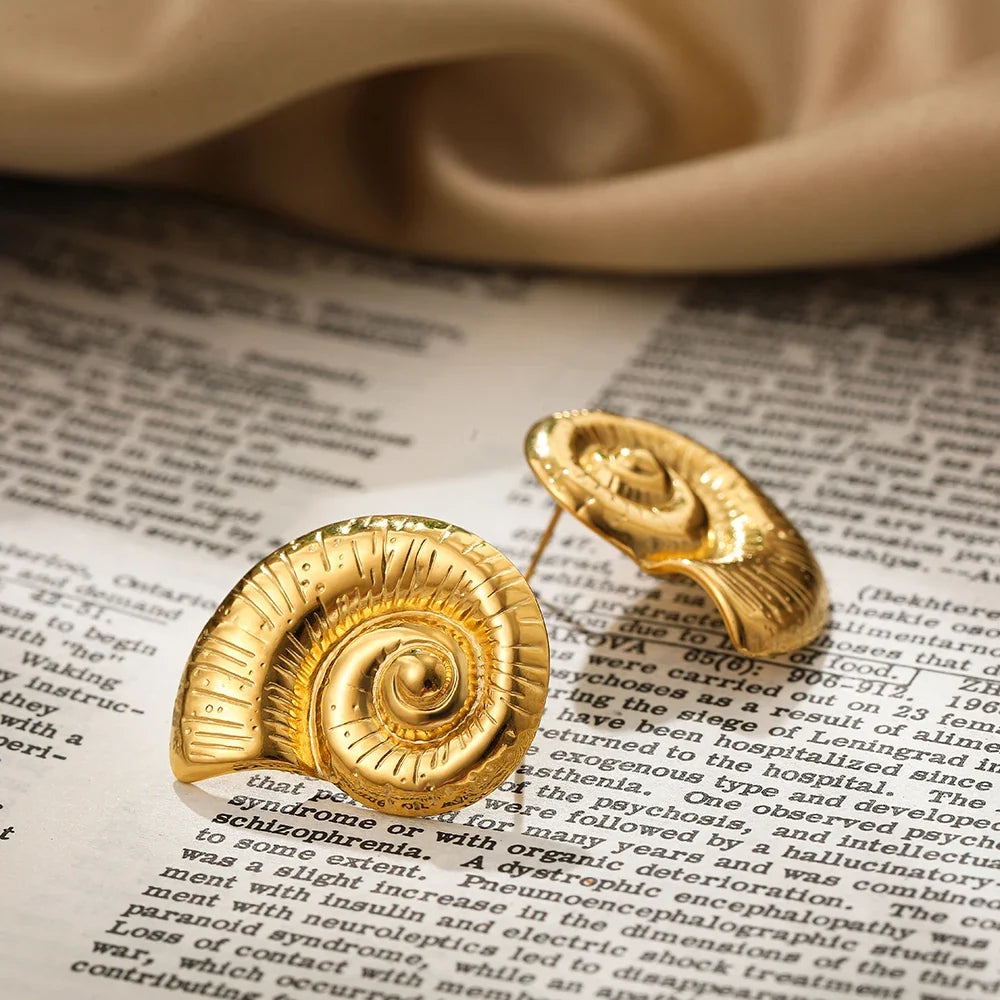 Rose Shell Studs