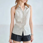 Amethyst Linen Vest