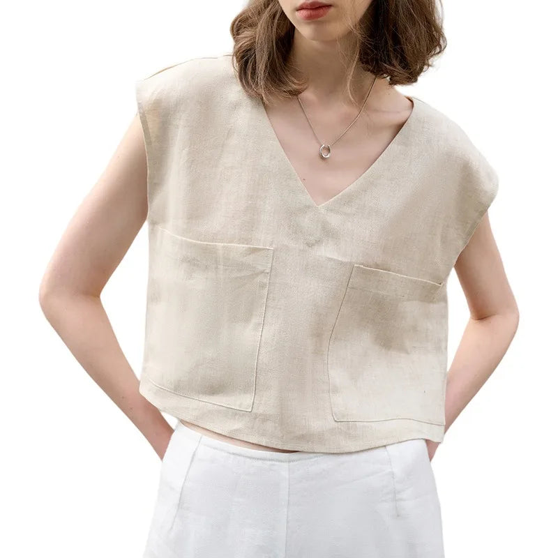 Topaz Linen Tank