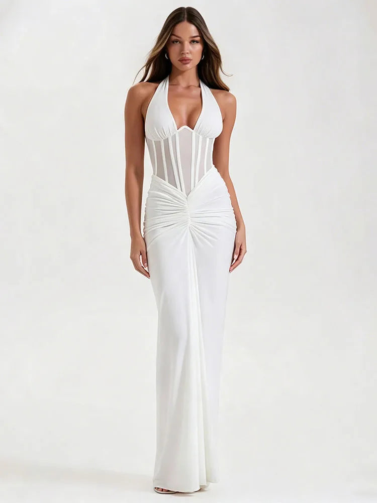 Forest Mesh Maxi Dress