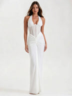Forest Mesh Maxi Dress
