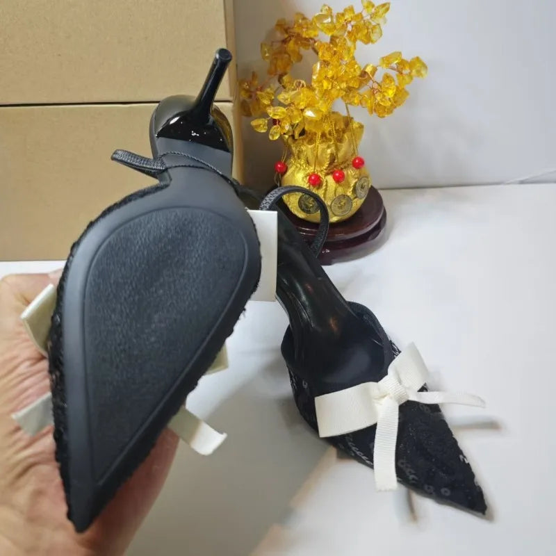 Sparkle Mesh Heels