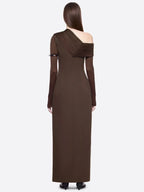 Navy Off-Shoulder Maxi Dress