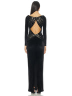 Eucalyptus Velvet Maxi Dress