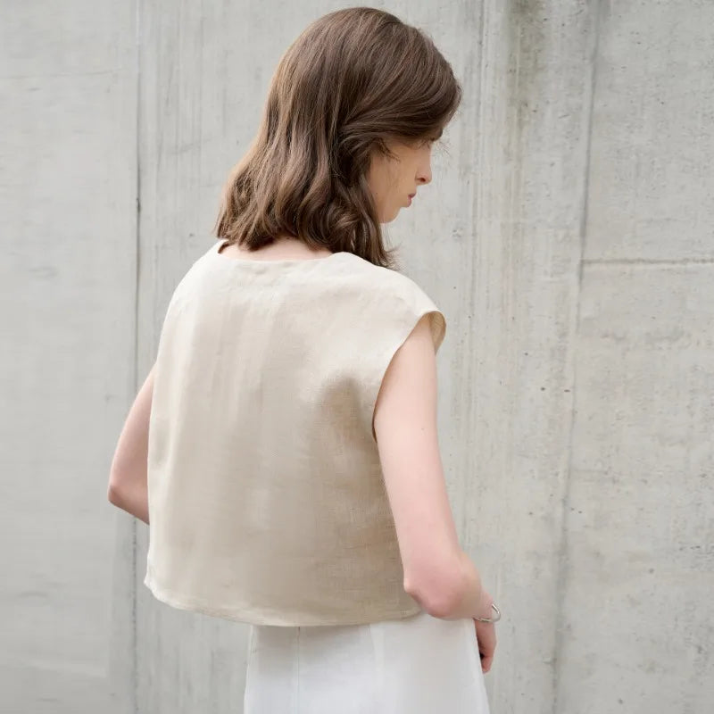 Topaz Linen Tank