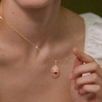 Carnelian Locket Necklace